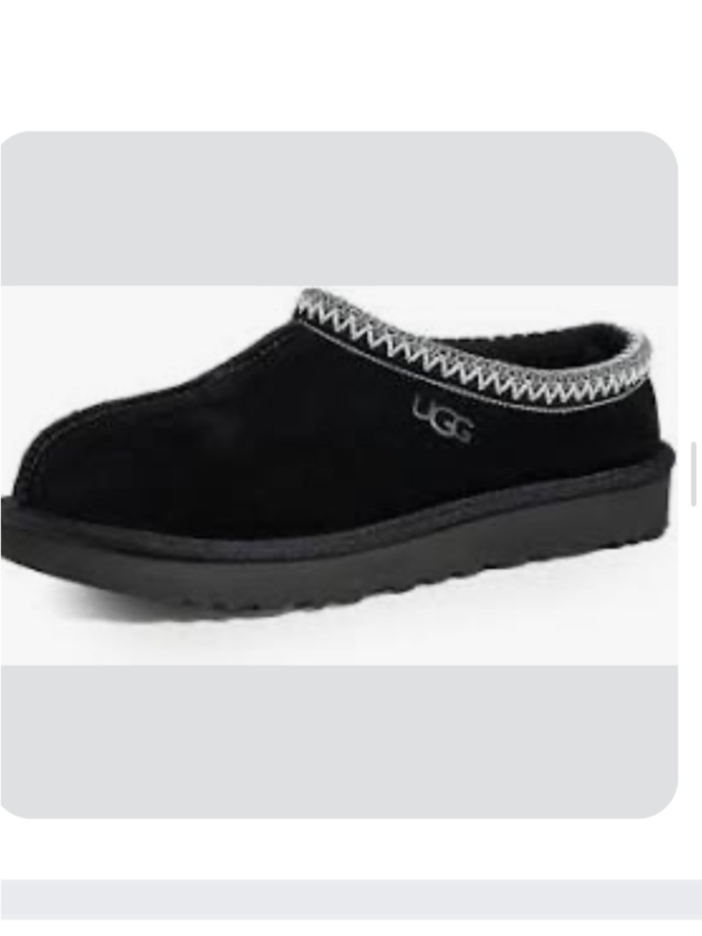 UGG Black Slip-On Suede Tasman II slippers size 6